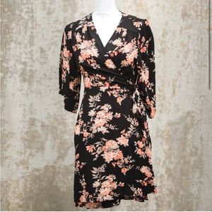 Forever 21 floral wrap dress